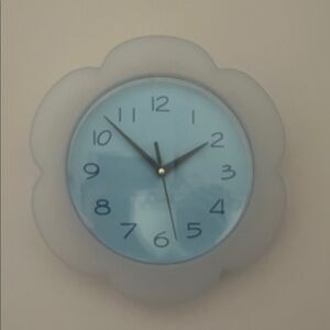 Blue Flower Wall Clock